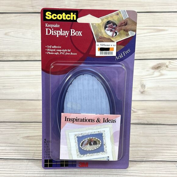 Scotch Keepsake Display Box Oval Photo Safe Craft/Scrapbook Lot of 10 (2/Pk) NOS - Picture 2 of 7